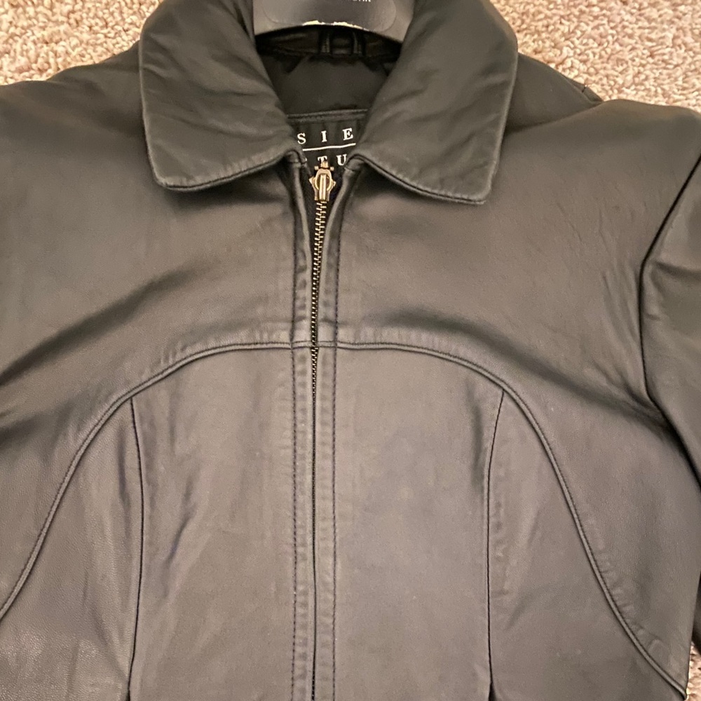 Siena studio black leather jacket